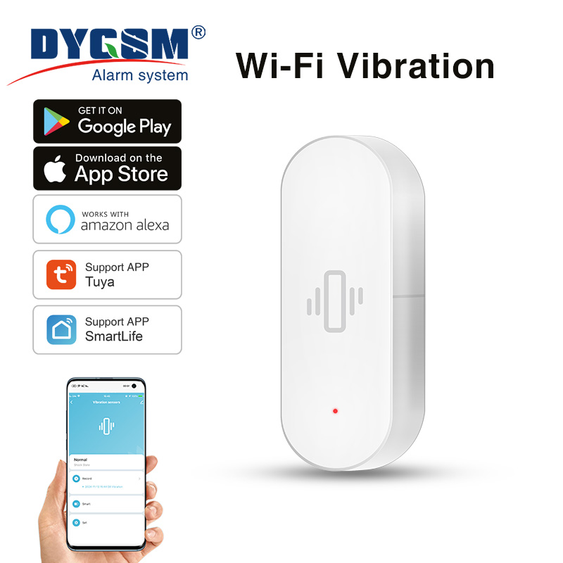 Smart Home Setup - Sensor Getaran WiFi Tuya, Deteksi Sensitif,