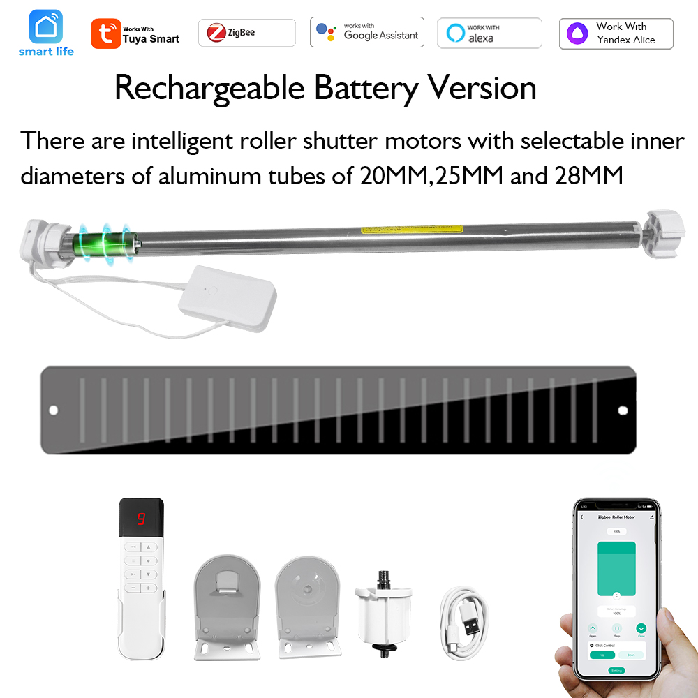 Smart Home Youtube - Tuya Zigbee Motor Tirai Gulung Baterai