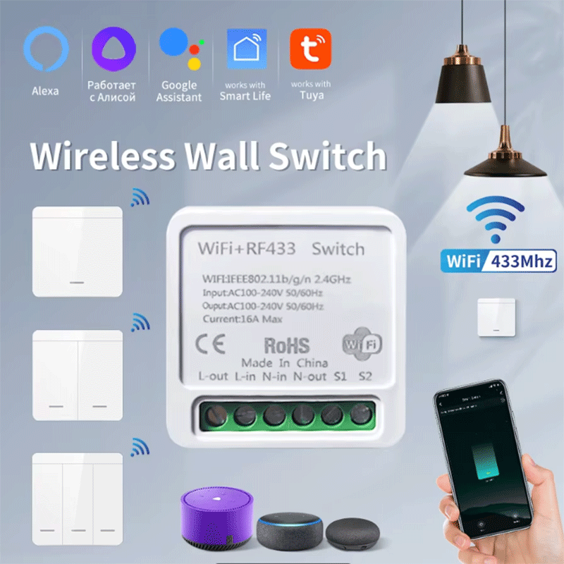 Smart Home Networking - Sakelar Lampu Pintar WiFi Tuya Smart