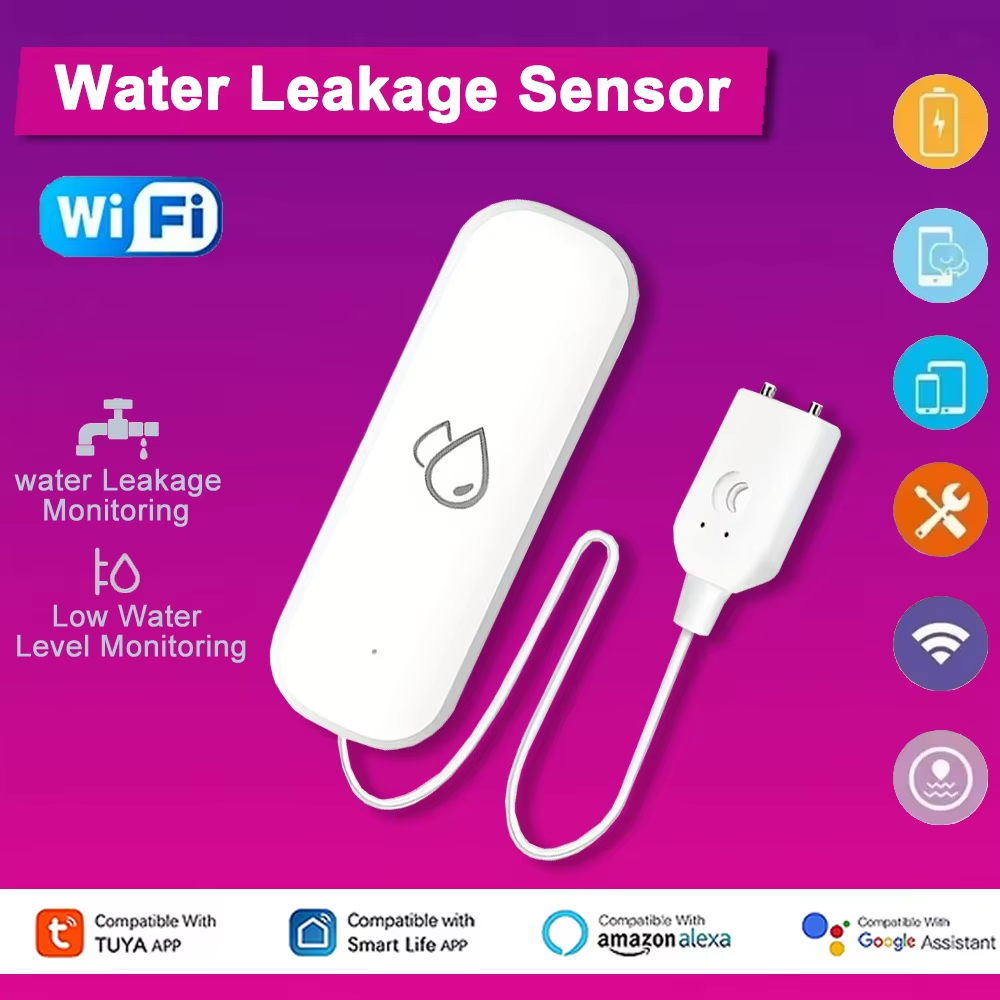 Smart Home Wiz - Sensor Alarm Kebocoran Air WiFi Tuya,