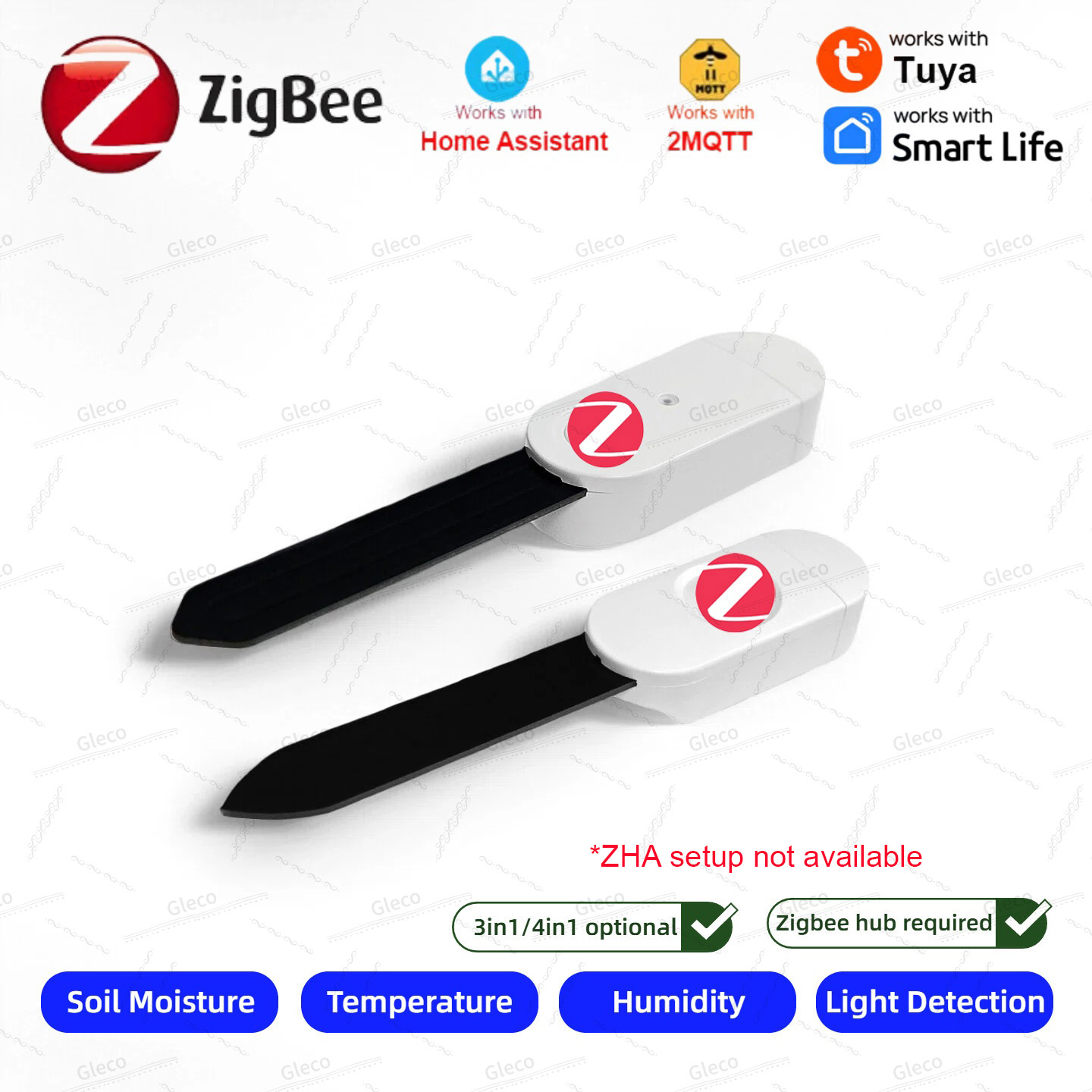 Smart Home Setup - Zigbee Sensor Kelembapan Tanah Meteran Suhu