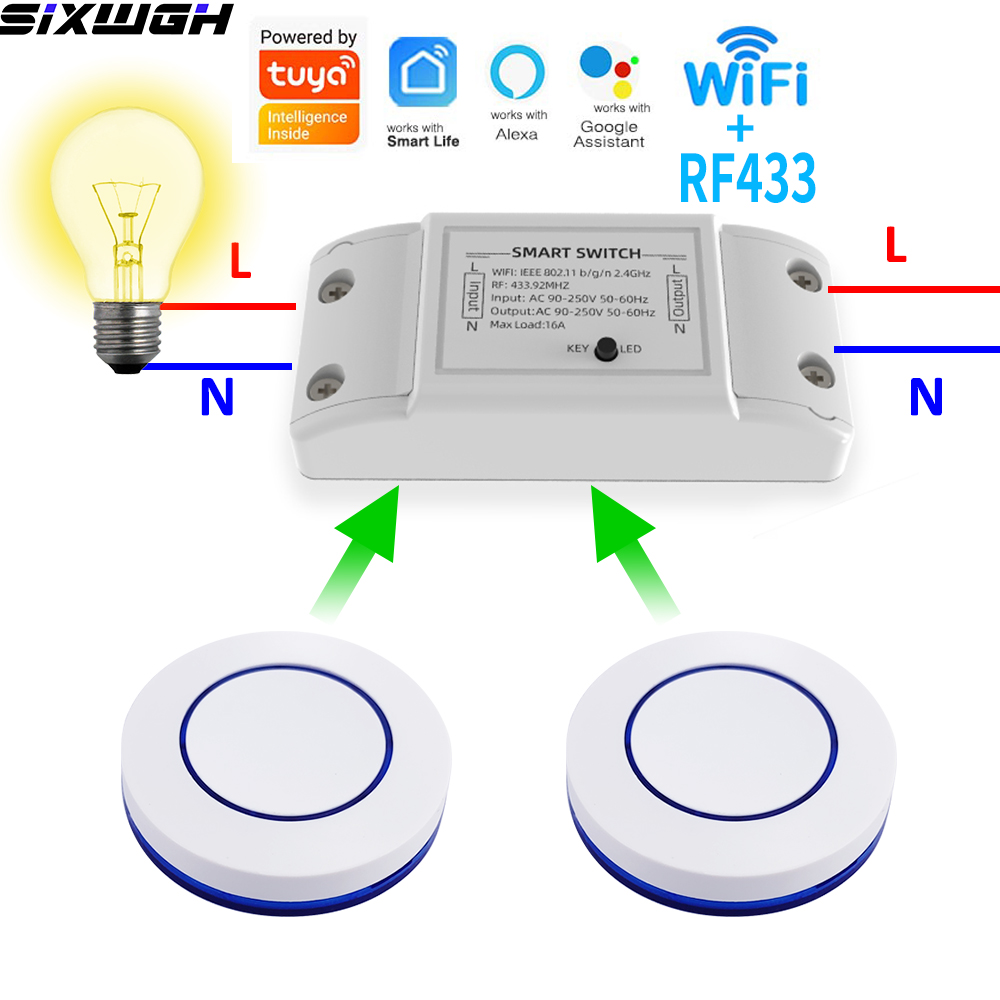 Smart Home Networking - 16A WiFi Tuya Smart Switch Sakelar