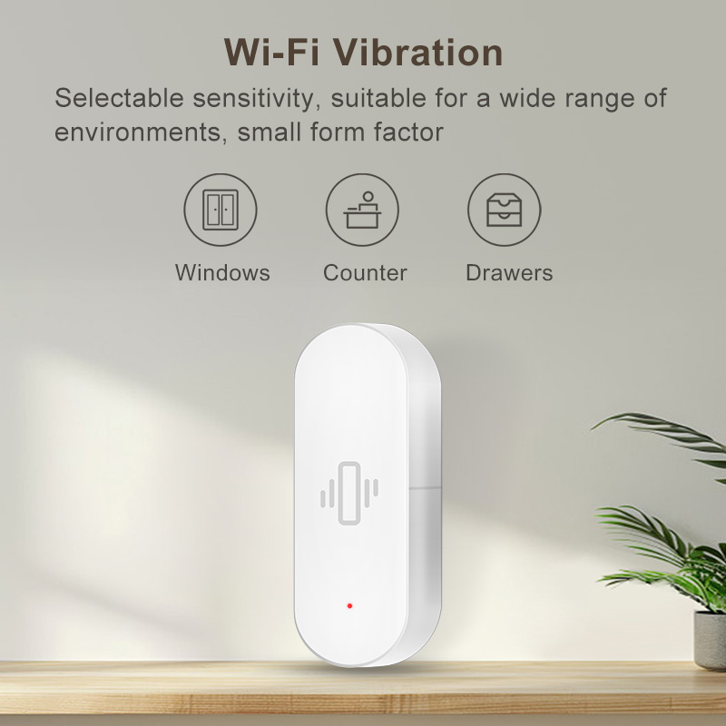 Sensor Getaran WiFi Tuya, Dete - Smart Home Setup ulasan dan harga