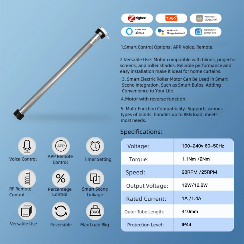 Motor Tirai Gulung Zigbee Smar - Smart Home Youtube ulasan dan harga