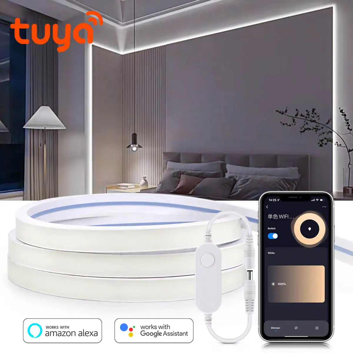 Tuya WiFi Smart COB Neon LED S - Smart Home Youtube ulasan dan harga