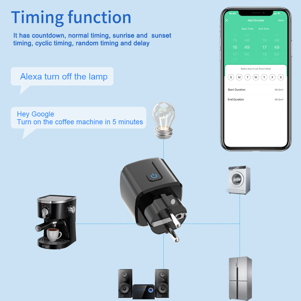 Tuya Smart Socket WiFi Remote  - Smart Home Networking ulasan dan harga