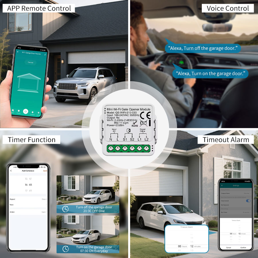 Pengontrol Pintu Garasi Tuya S - Smart Home Wiz ulasan dan harga