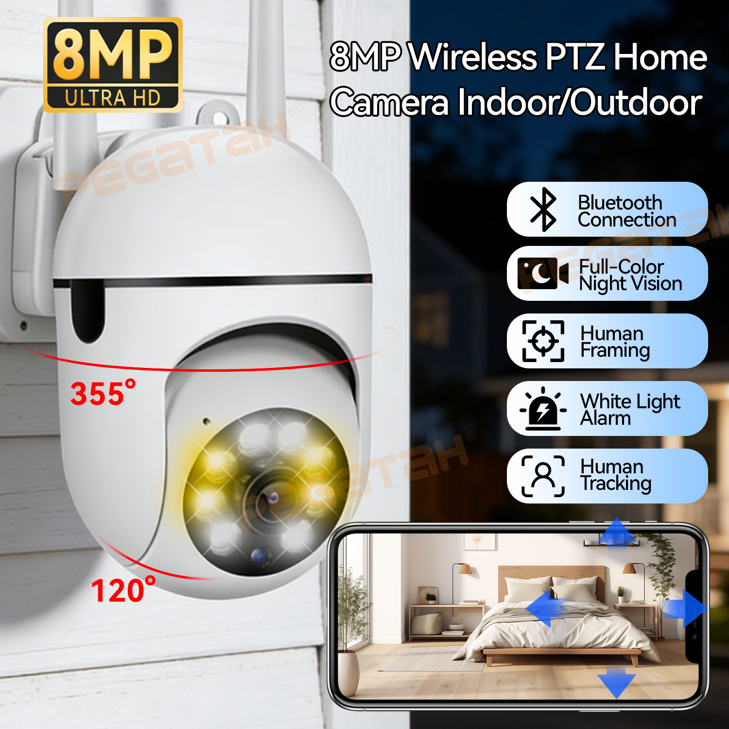 Kamera CCTV IP Wifi 8MP 2.4G d - Smart Home Windows App ulasan dan harga