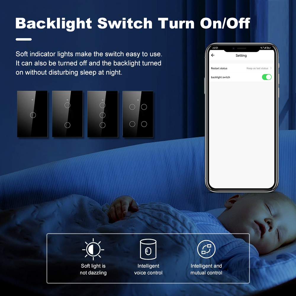 Smart Life Wifi+Bluetooth Touc - Smart Home Wiz ulasan dan harga