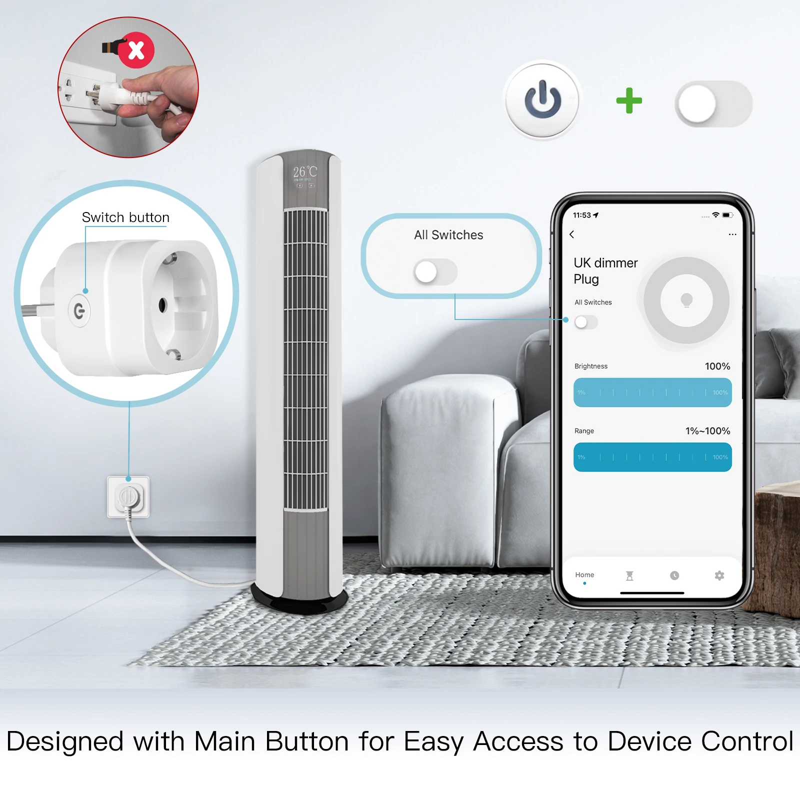 MOES Tuya WiFi Smart Plug Soke - Smart Home Wiz ulasan dan harga