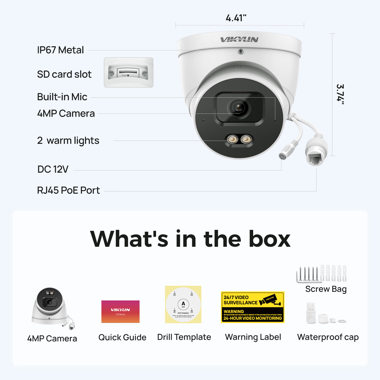 VIKYLIN Kamera Keamanan IP 4MP - Smart Home Login ulasan dan harga